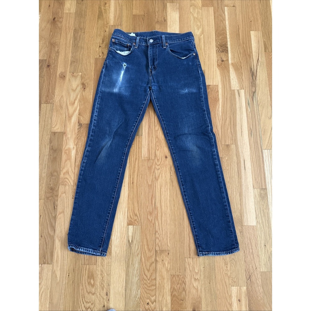 Levi's Premium Men's Jeans W32 L32 Straight Leg Blue Denim DistressedClassic Fit